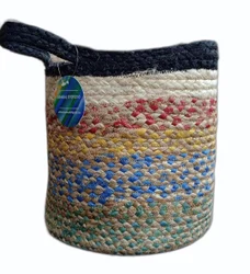 Multi colour Jute Basket