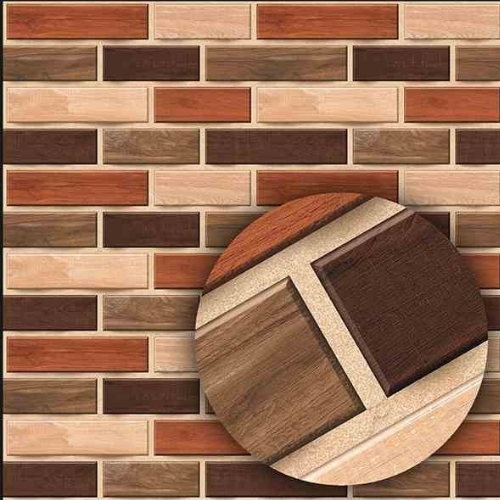 Colourfull Brick Texture Sugar Finish High Depth 300X450 MM Marble
