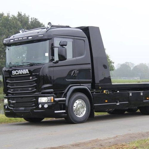 Lowboy Trailer Truck
