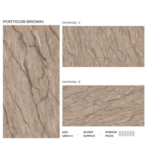 Porticos Brown Glossy Surface 600X1200 MM
