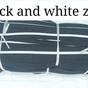 5 Black & White Zipper Roll 200var
