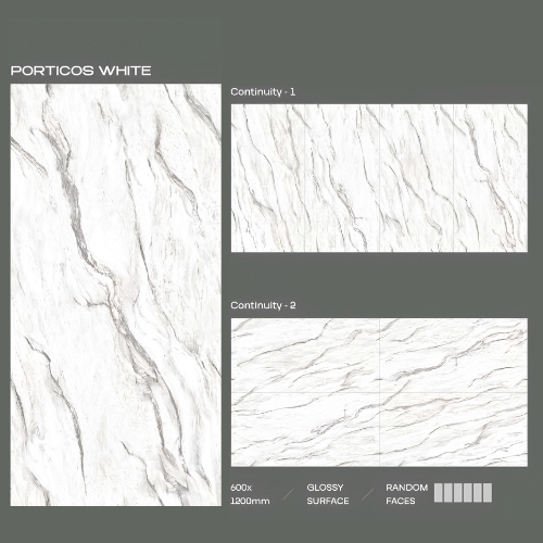 Porticos White Glossy Surface 600X1200 MM