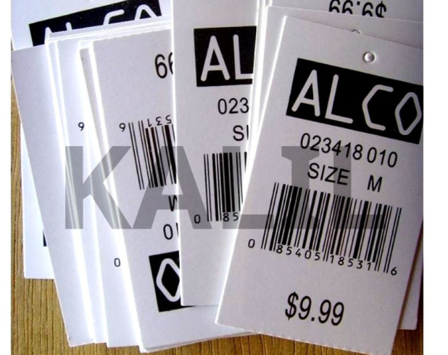 Garment Paper Barcode Tags