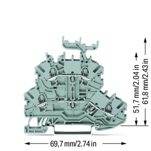 Wago Terminal Block 2000-2231 Gray