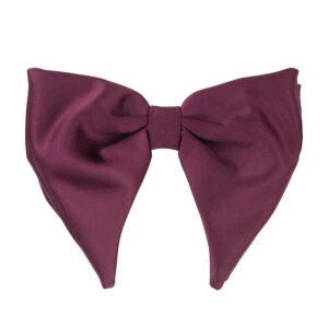 Solid Wine Purple Satin Butterfly B..