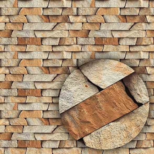Brick Wall Texture Sugar Finish High Depth 300X450 MM Marble