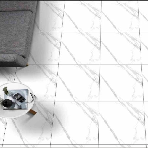 White Floor Tiles Sugar Finish