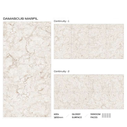 Damascus Marfil Glossy Surface 600X1200 MM