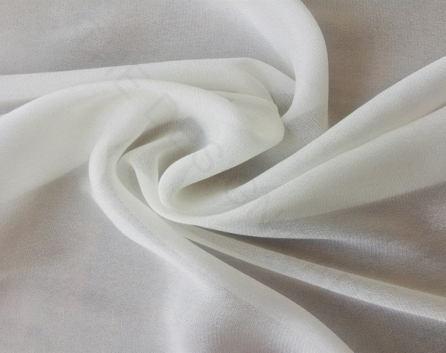 White Crepe Fabric