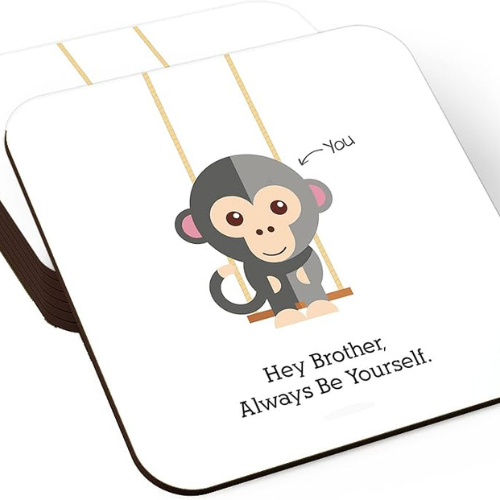 Monkey Printed Square Tea Coaster