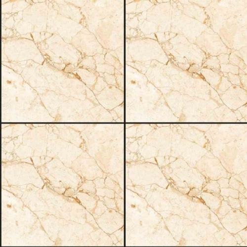 Creamy Designer Floor Tiles Glossy Finish