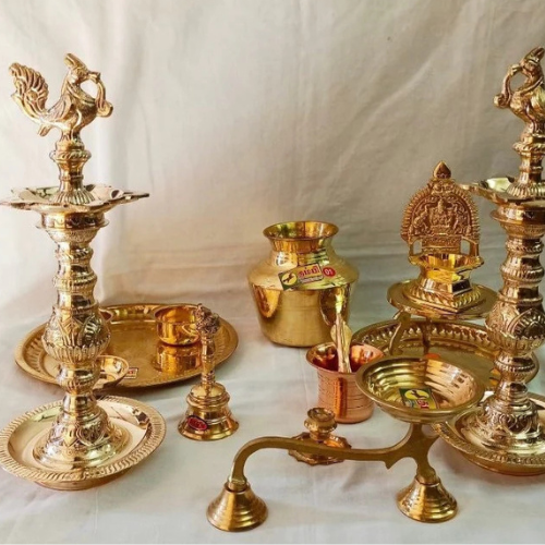 Brass pooja items