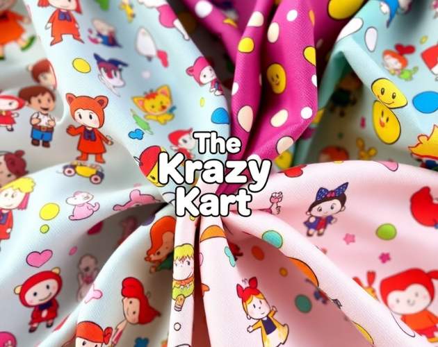 Cartoon Print Polyester Rayon Fabric