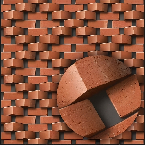 Brick Spaces Sugar Finish High Depth 300X450 MM Marble