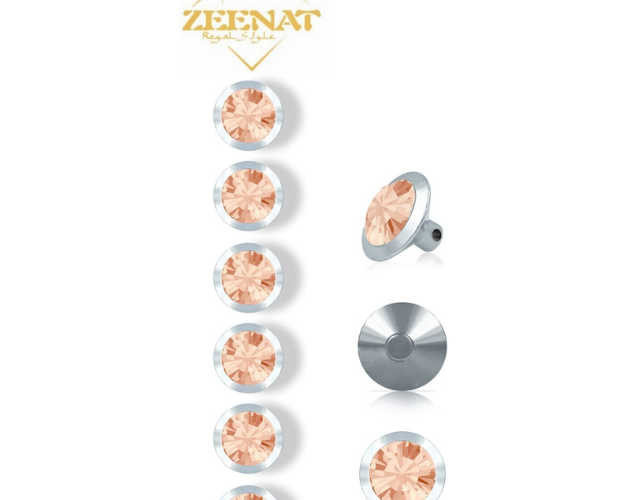 8mm Zeenat Green Chrome Plated Brass Gla..